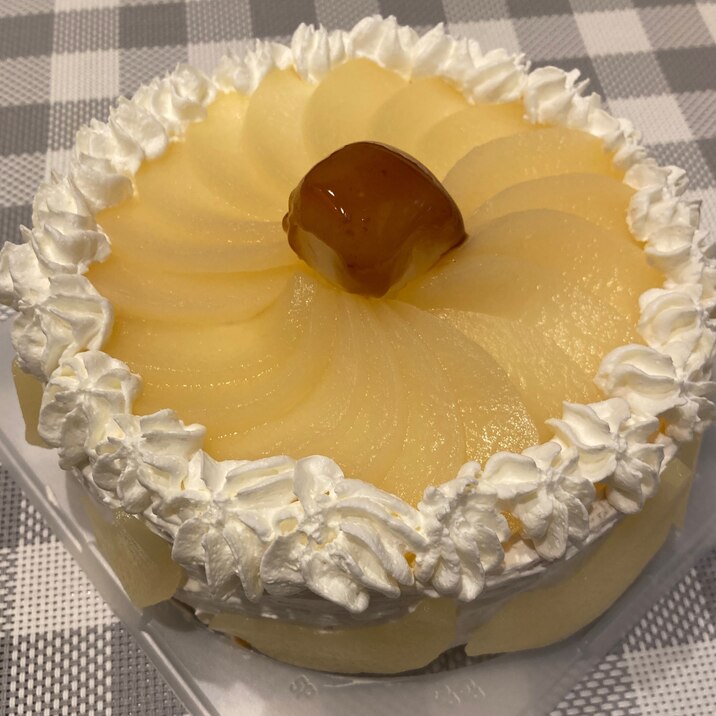 白桃のケーキ